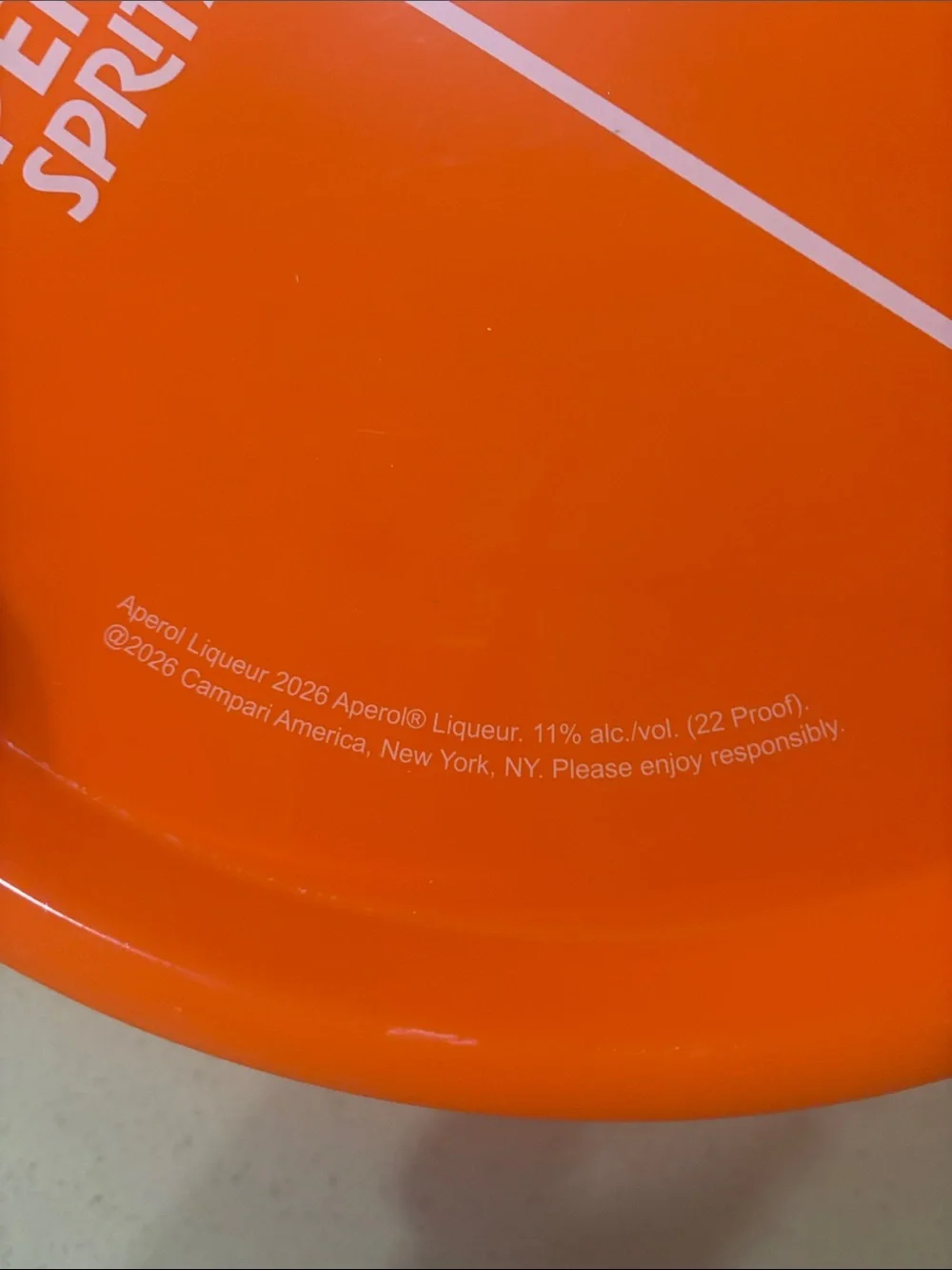 Orange Serving Tray - Aperol x 2